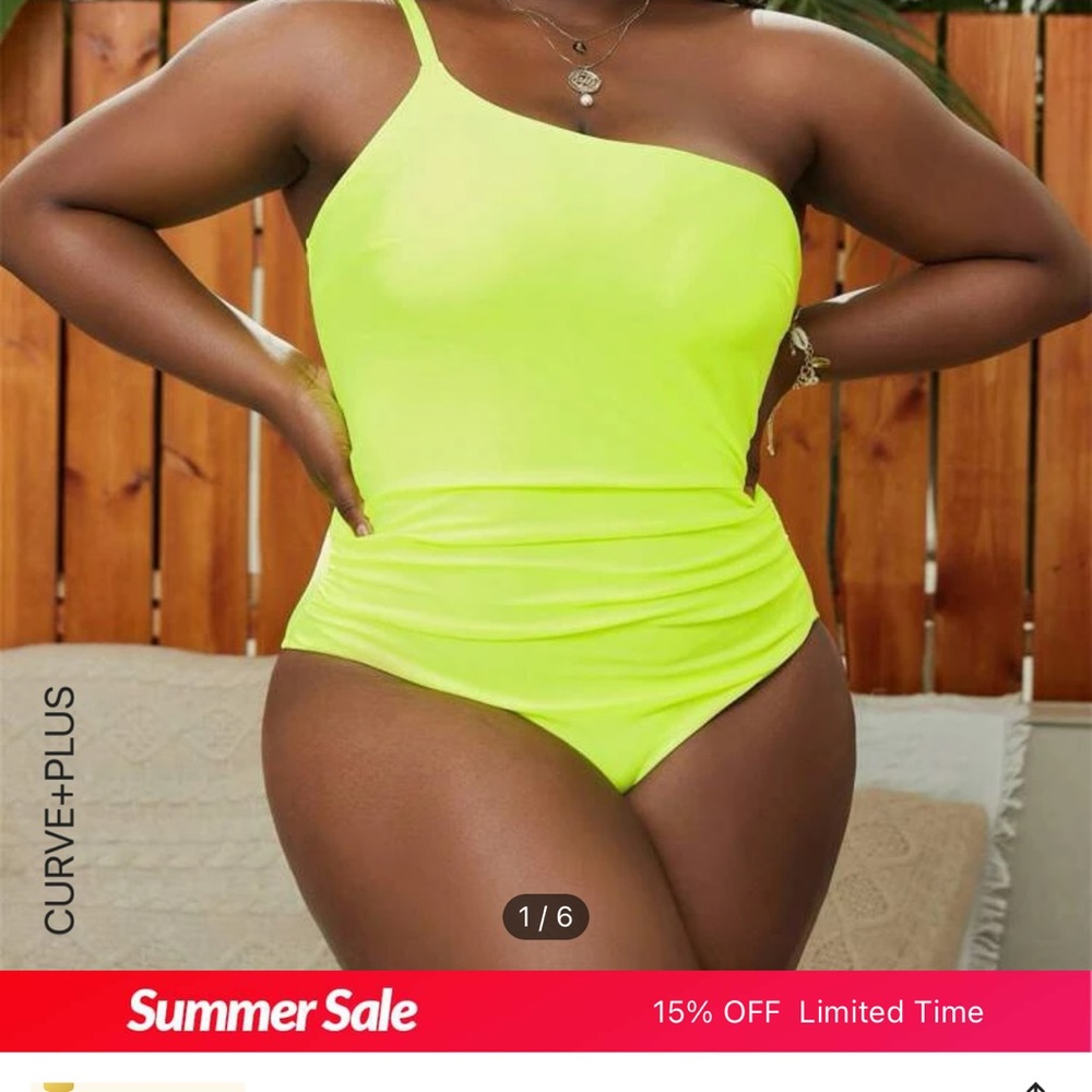 Neon green SHEIN swimsuit